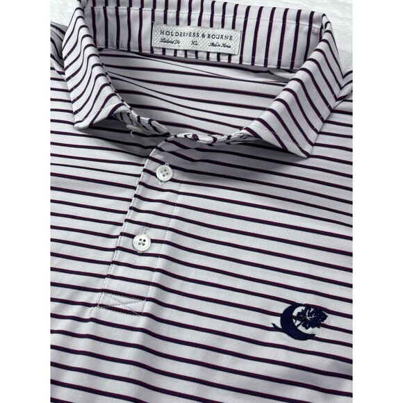 Holderness & Bourne Other - Holderness & Bourne Men's XL Polo Shirt Fried Egg Golf Lido Logo Sutton Striped